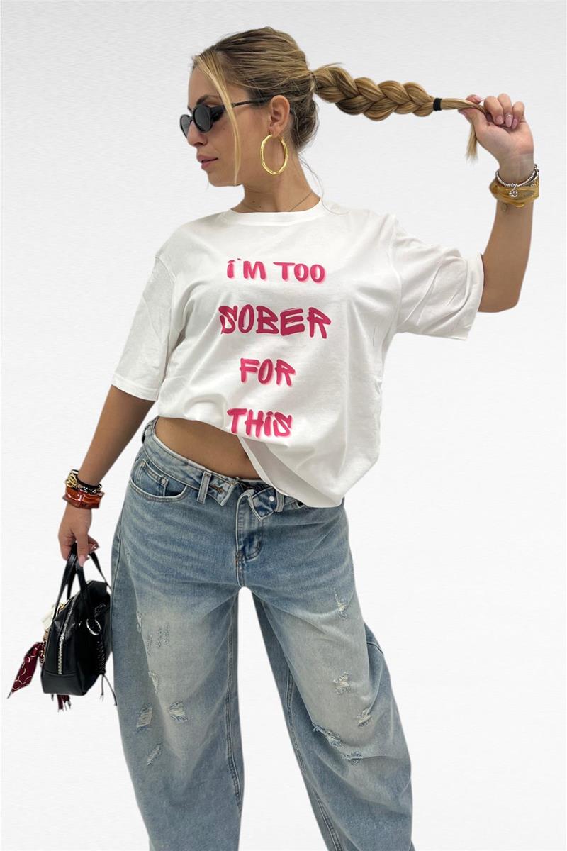 t-shirt in cotone i'm too sober